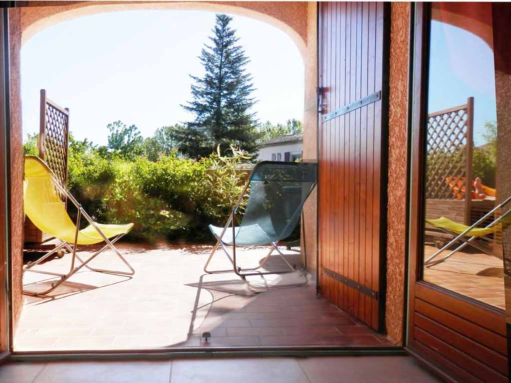 terrasse appartement à la location vallon Pont d'Arc